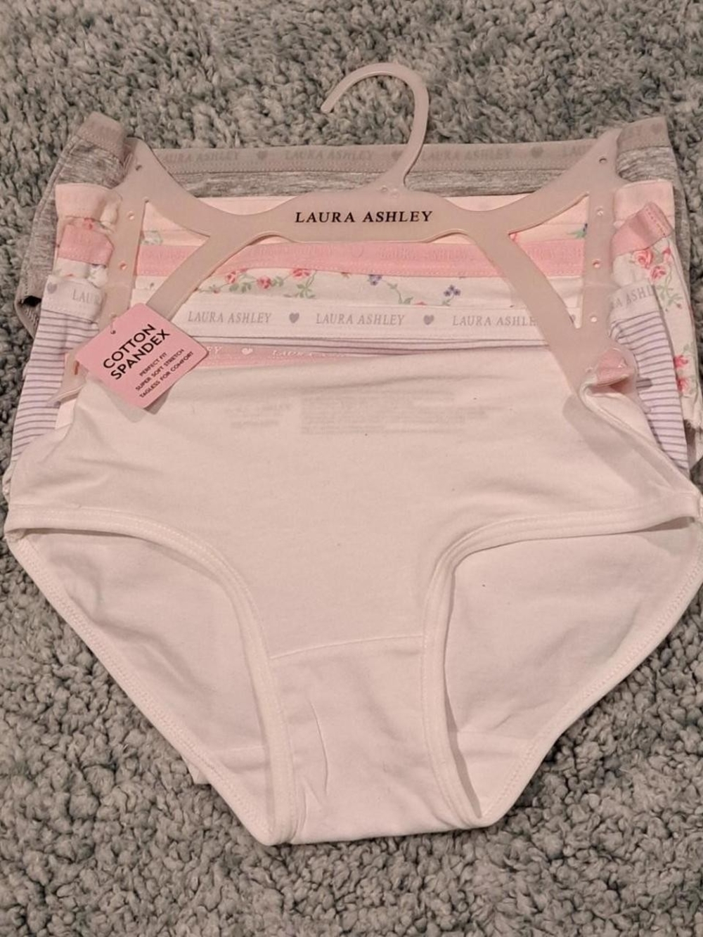 Laura Ashley Girls Briefs Set in White and Soft Pastels